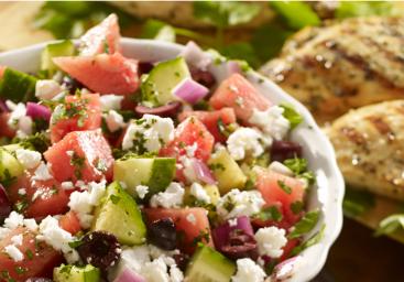  Grilled Chicken with Watermelon and Feta Salad
