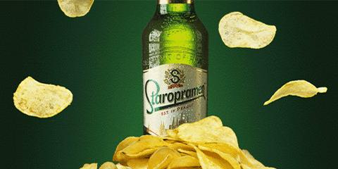  chips and Staropramen